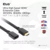 CLUB3D Ultra High Speed HDMI Verlängerungskabel 4K120Hz 8K60Hz 48Gbps M/F 1 m / 3,28 ft 30AWG