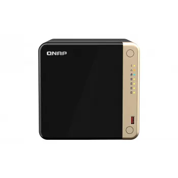 QNAP TS-464 NAS Tower Intel® Celeron® N5095 8 GB DDR4 0 TB QNAP QTS Schwarz