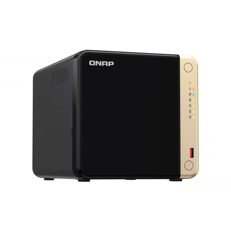 QNAP TS-464 NAS Tower Intel® Celeron® N5095 8 GB DDR4 0 TB QNAP QTS Schwarz