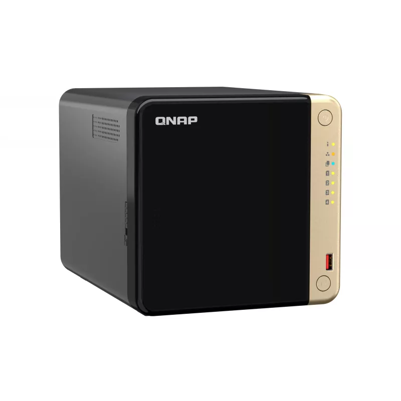 QNAP TS-464 NAS Tower Intel® Celeron® N5095 8 GB DDR4 0 TB QNAP QTS Schwarz