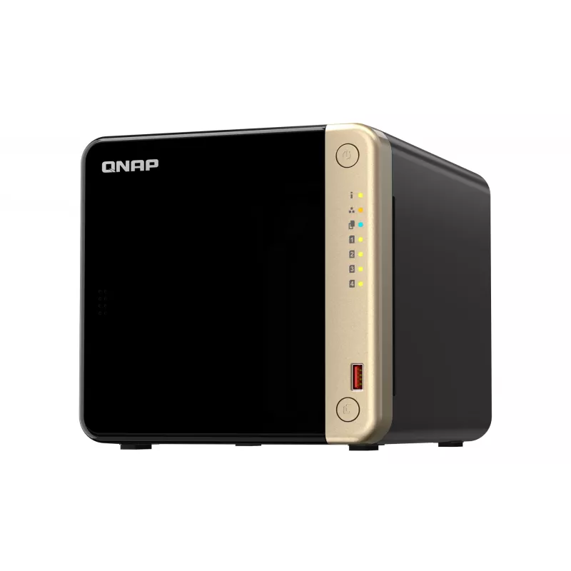 QNAP TS-464 NAS Tower Intel® Celeron® N5095 8 GB DDR4 0 TB QNAP QTS Schwarz