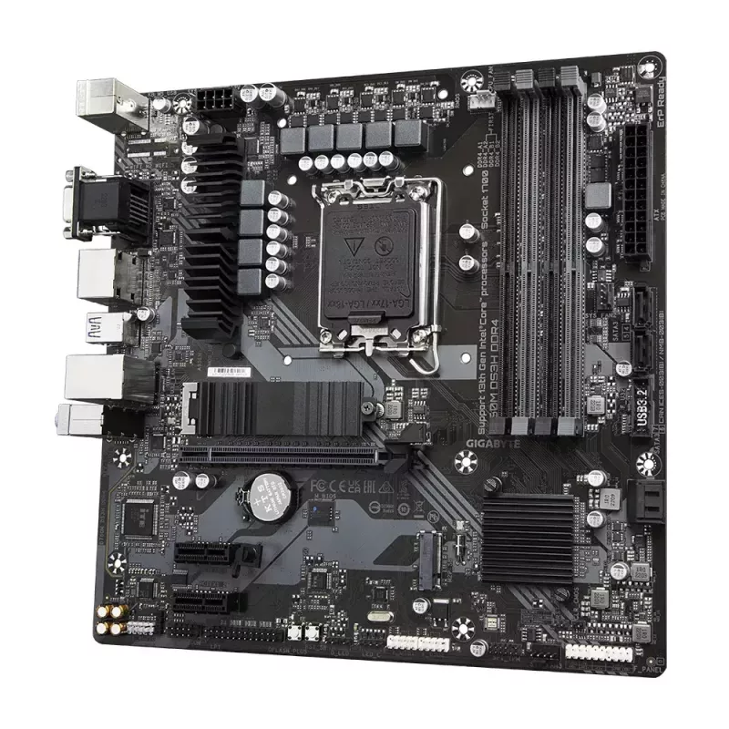 Motherboard GIGABYTE B760M DS3H DDR4 Micro ATX, Intel LGA 1700, 4x DIMM, 128GB, 2.5Gb LAN, 2x M.2, HDMI+DP