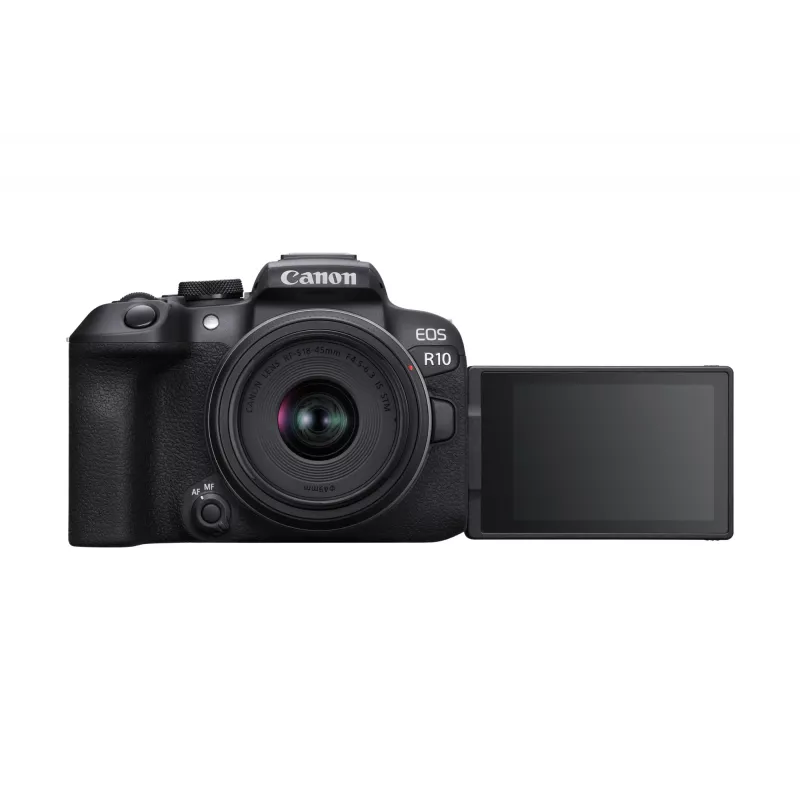 Canon EOS R10 + RF-S 18-45mm F4.5-6.3 IS STM MILC 24.2 MP CMOS 6000 x 4000 Pixel Schwarz