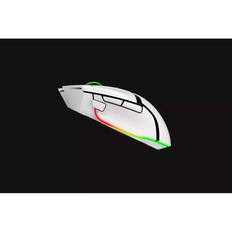 Gaming-Maus Razer Basilisk V3 Pro — rechtshändig, optisch 30.000 DPI, RF Wireless/Bluetooth/USB-C, weiß