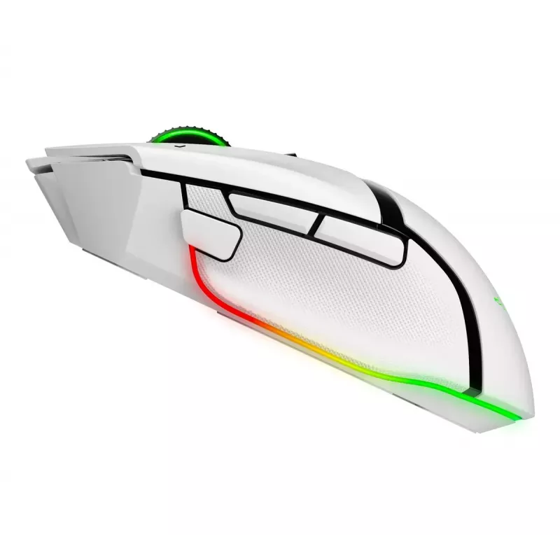 Gaming-Maus Razer Basilisk V3 Pro — rechtshändig, optisch 30.000 DPI, RF Wireless/Bluetooth/USB-C, weiß