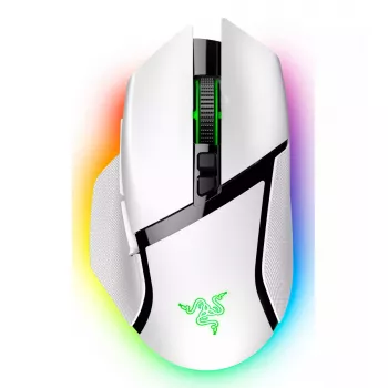Gaming-Maus Razer Basilisk V3 Pro — rechtshändig, optisch 30.000 DPI, RF Wireless/Bluetooth/USB-C, weiß
