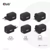 CLUB3D Reiseladegerät PPS 65Watt GAN-Technologie, Dreifachanschluss (2x USB Typ-C + USB Typ-A) Power Delivery (PD) 3.0 Unterstützung