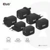 CLUB3D Reiseladegerät PPS 65Watt GAN-Technologie, Dreifachanschluss (2x USB Typ-C + USB Typ-A) Power Delivery (PD) 3.0 Unterstützung
