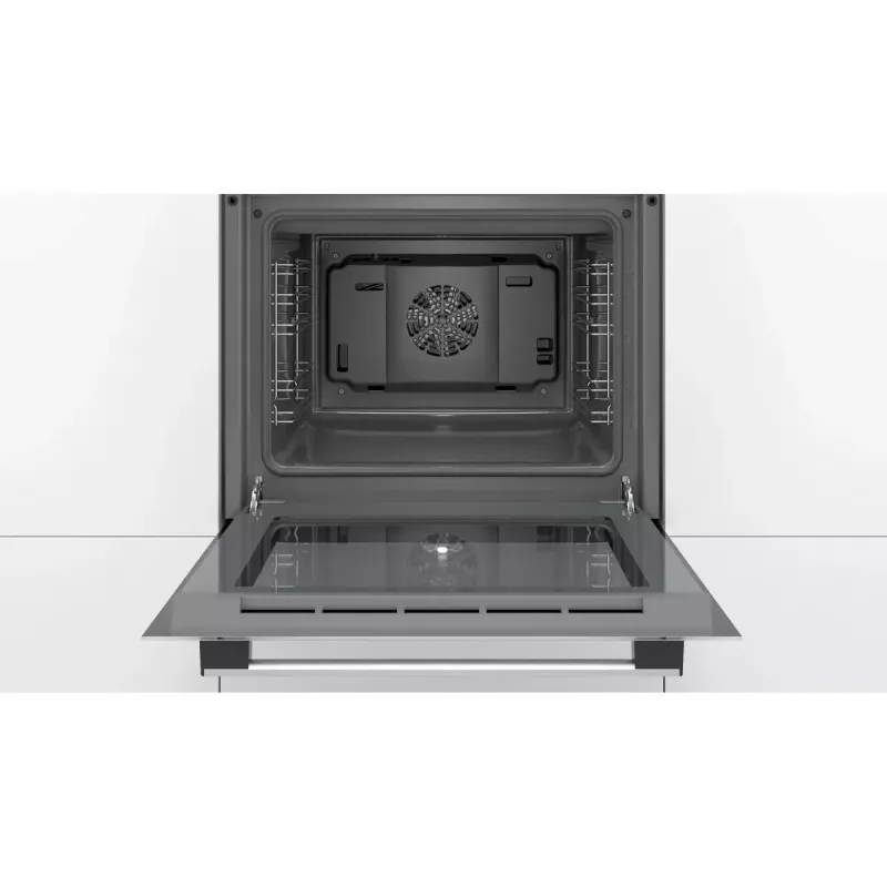 Einbau-Elektrobackofen Bosch Serie 2 HBF010BV1S — 66 L, Drehregler, Halogenlampe, Klasse A, weiß