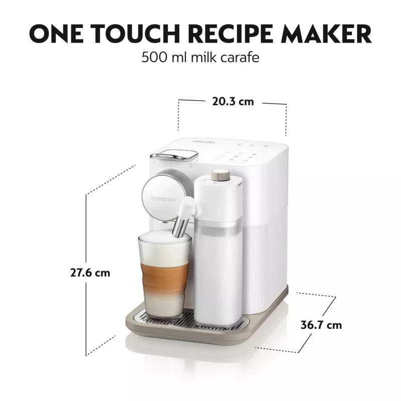 De’Longhi Lattissima One Nespresso Gran Lattissima Kaffeemaschine von Delonghi, Elegantes Dunkel