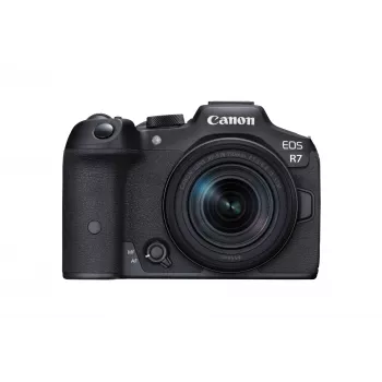 Spiegellose Kamera Canon EOS R7 mit RF-S 18-150mm Objektiv, 32,5 MP CMOS, 4K, 0,53 kg