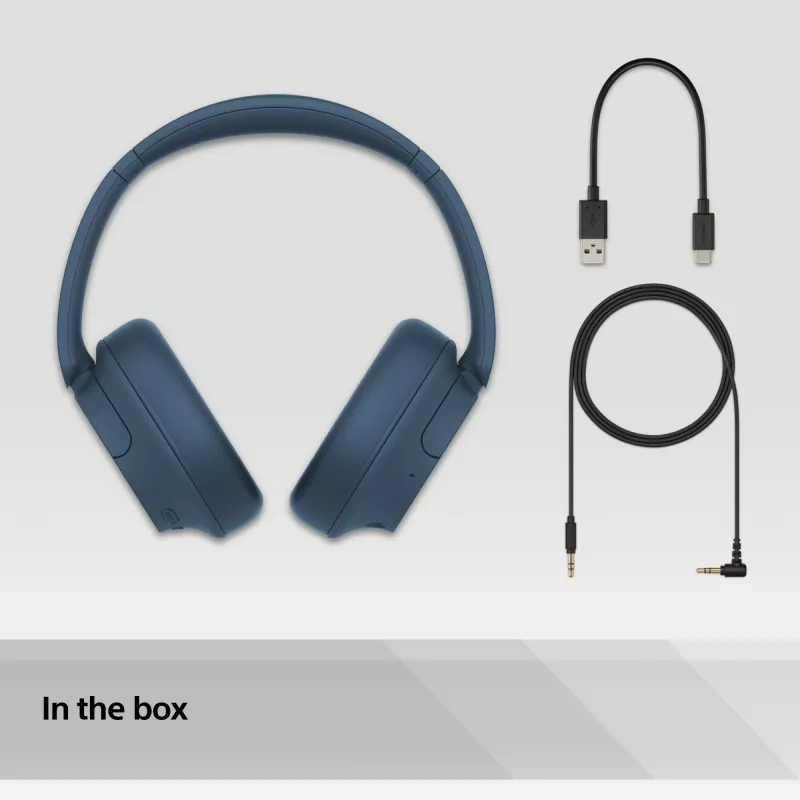 Sony WH-CH720N Kabellose Noise-Cancelling-Kopfhörer, Blau