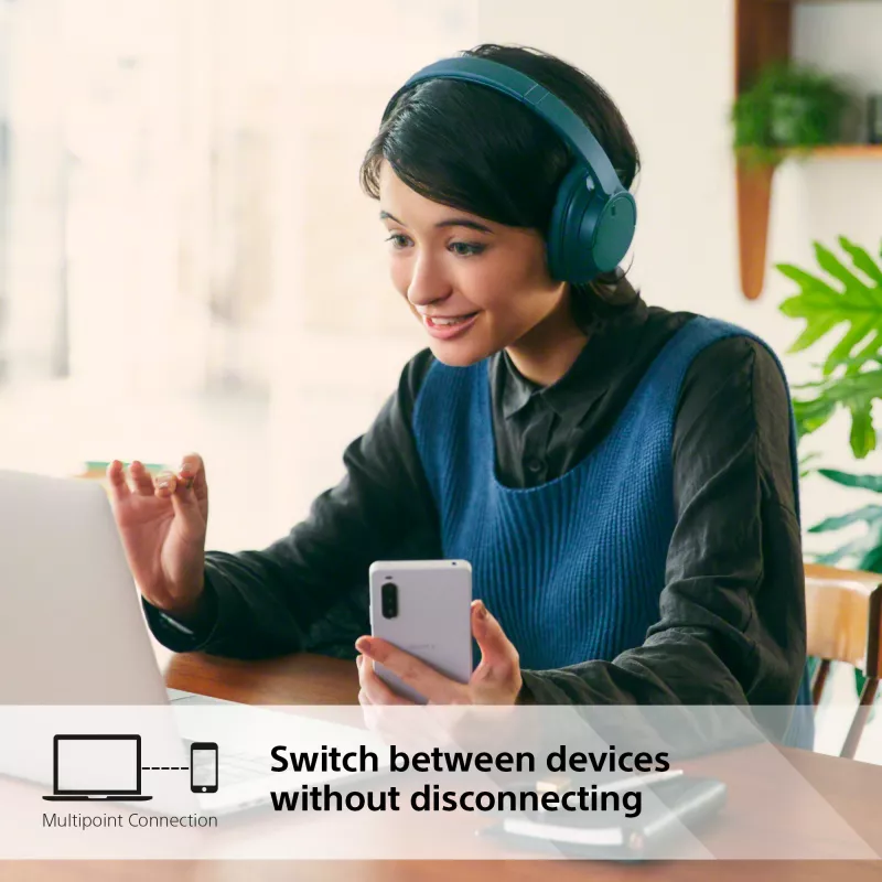 Sony WH-CH720N Kabellose Noise-Cancelling-Kopfhörer, Blau