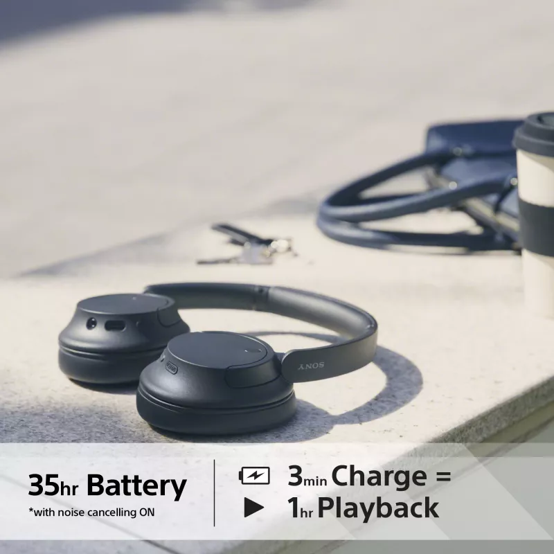 Sony WH-CH720 Headset Kabelgebunden & Kabellos Kopfband Telefonate/Musik USB Typ-C Bluetooth Schwarz