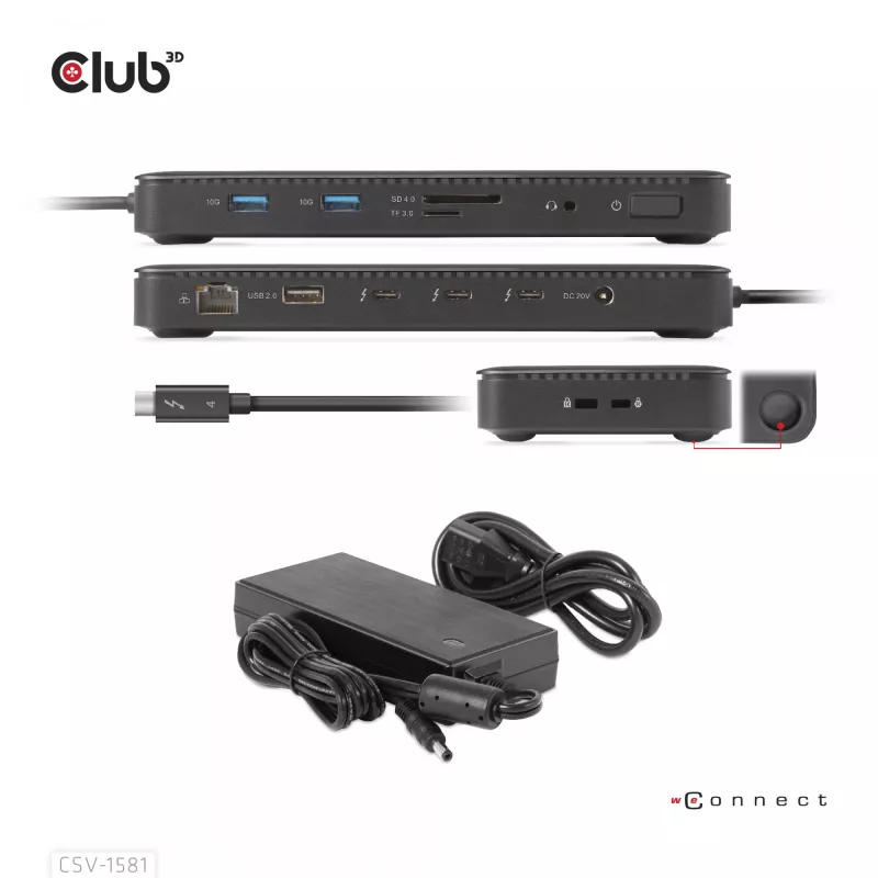 Dockingstation CLUB3D Thunderbolt 4 Certified 11-in-1 140W
