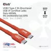 CLUB3D USB2 Type-C bidirektionales USB-IF-zertifiziertes Datenkabel 480Mb, PD 240W(48V/5A) EPR M/M 3m / 9.84 ft