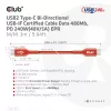 CLUB3D USB2 Type-C bidirektionales USB-IF-zertifiziertes Datenkabel 480Mb, PD 240W(48V/5A) EPR M/M 3m / 9.84 ft