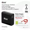 CLUB3D Reiseladegerät 140 Watt GaN-Technologie, Einzelport USB Typ-C, Power Delivery (PD) 3.1 Unterstützung