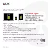 CLUB3D Reiseladegerät 140 Watt GaN-Technologie, Einzelport USB Typ-C, Power Delivery (PD) 3.1 Unterstützung
