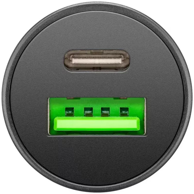 Goobay Dual-USB Auto-Schnellladegerät USB-C PD 45W Schwarz