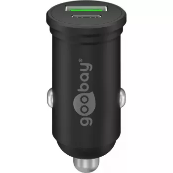 Goobay Dual-USB Auto-Schnellladegerät USB-C PD 45W Schwarz