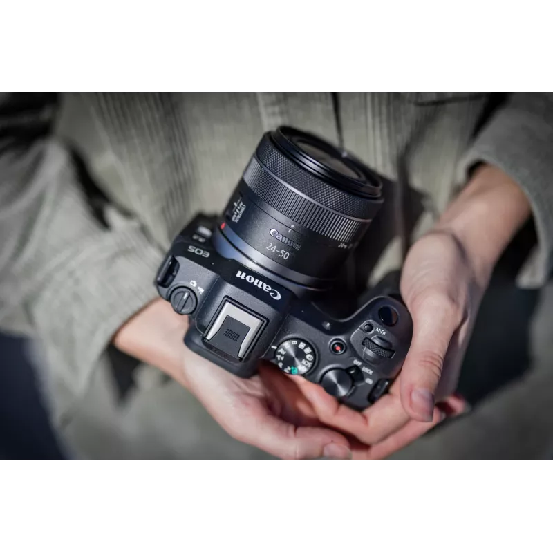 Canon EOS R8 + RF 24-50mm F4.5-6.3 IS STM Kit, 24.2 MP, 6000 x 4000 Pixel, CMOS, 4K Ultra HD, Touchscreen, Schwarz