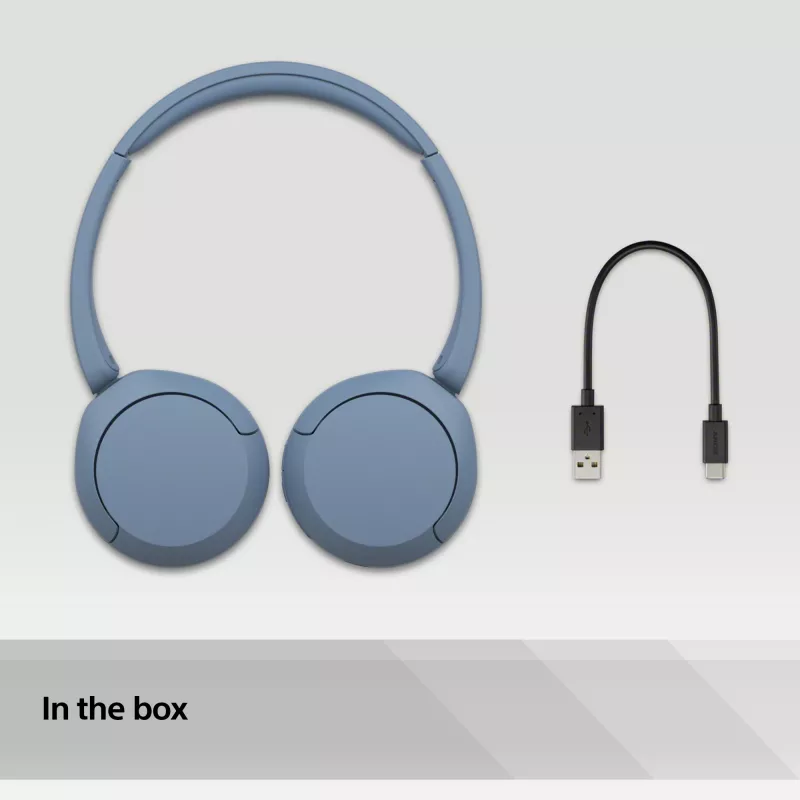 Sony WH-CH520 Kopfhörer Kabellos Bügel Headset Telefonate/Musik USB Typ-C Blau