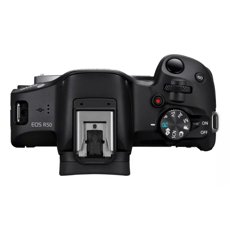 Canon EOS R50, Schwarz + RF-S 18-45mm F4.5-6.3 IS STM Kit, 24,2 MP, 6000 x 4000 Pixel, CMOS, 4K Ultra HD, Touchscreen, Schwarz