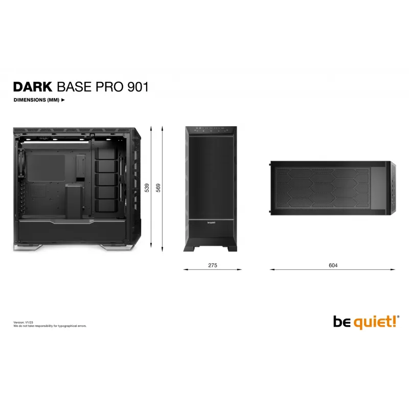 PC-Gehäuse be quiet! DARK BASE PRO 901 | Full Tower | Schwarz