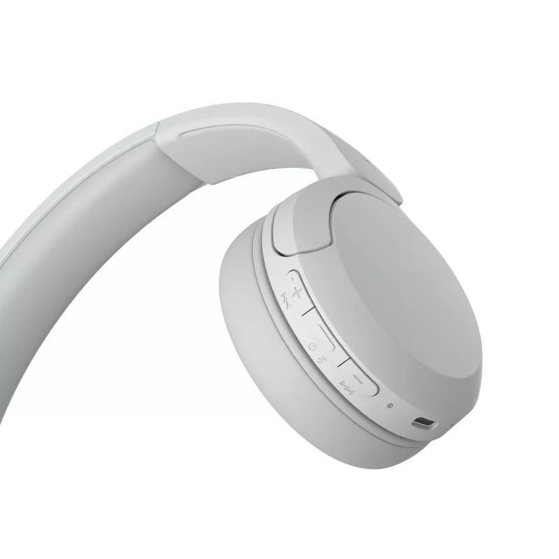 Sony WH-CH520 kabelloses On-Ear-Headset, Bluetooth 5.2, 50 Std. Wiedergabe, USB-C-Laden, weiß