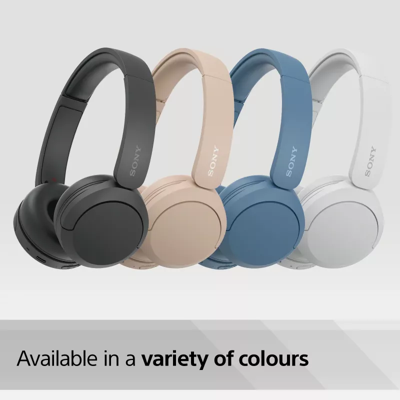 Sony WH-CH520 kabelloses On-Ear-Headset, Bluetooth 5.2, 50 Std. Wiedergabe, USB-C-Laden, weiß