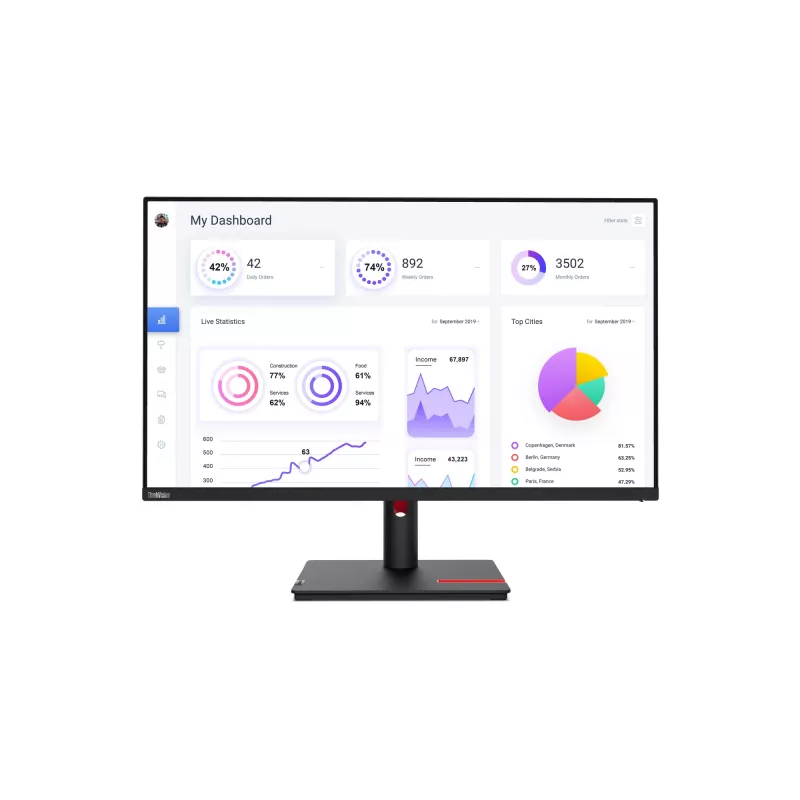 Lenovo ThinkVision T32p-30 Computermonitor 80 cm (31,5 Zoll) 3840 x 2160 Pixel 4K Ultra HD LED Schwarz