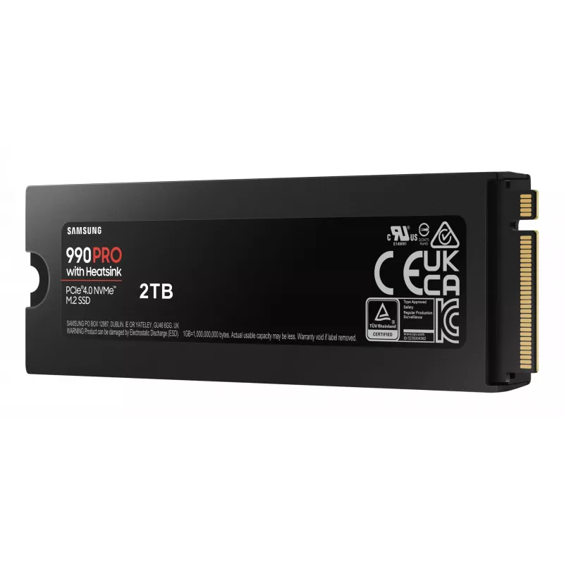 SSD-Laufwerk Samsung 990 PRO mit Heatsink 2000 GB M.2 2280 M.2 NVMe MZ-V9P2T0CW