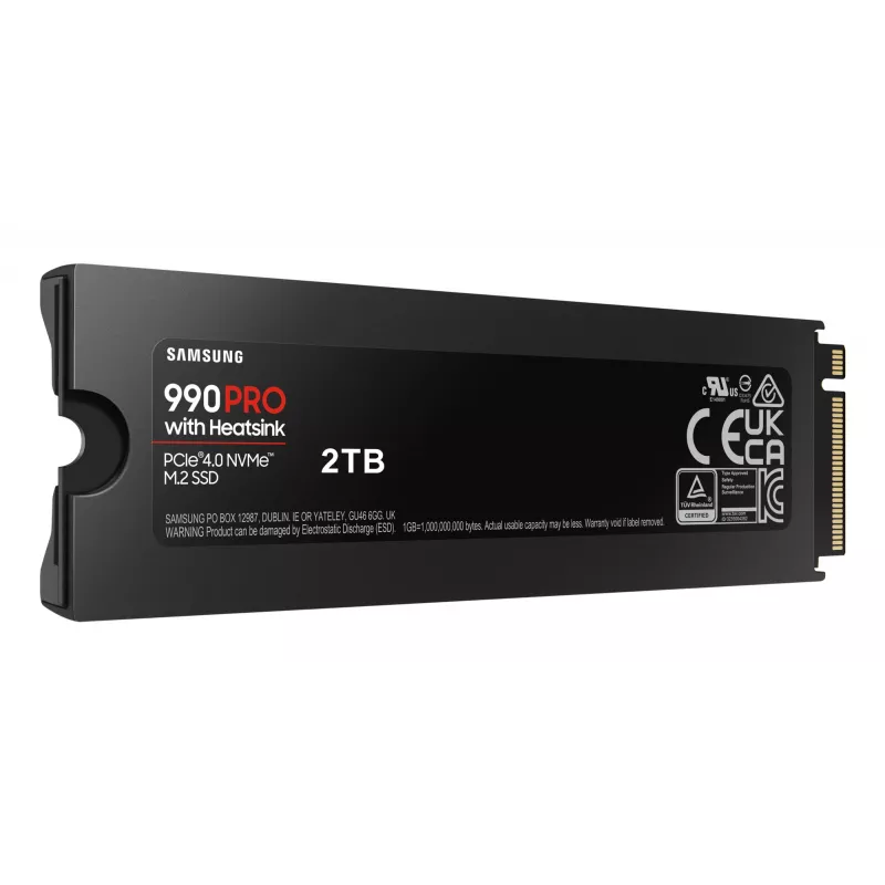 SSD-Laufwerk Samsung 990 PRO mit Heatsink 2000 GB M.2 2280 M.2 NVMe MZ-V9P2T0CW