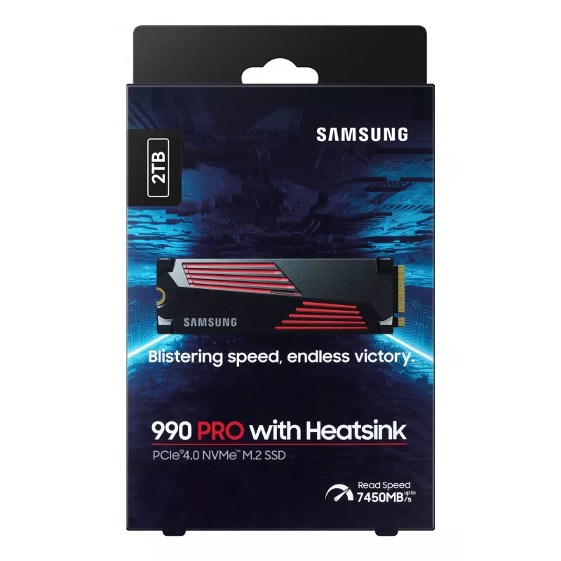 SSD-Laufwerk Samsung 990 PRO mit Heatsink 2000 GB M.2 2280 M.2 NVMe MZ-V9P2T0CW