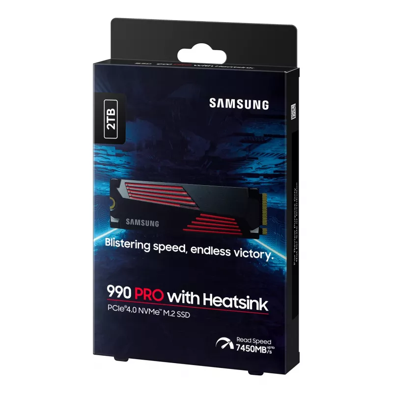 SSD-Laufwerk Samsung 990 PRO mit Heatsink 2000 GB M.2 2280 M.2 NVMe MZ-V9P2T0CW