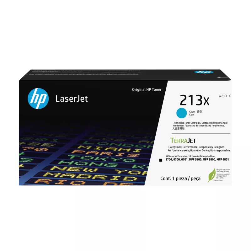 HP 213X High Yield Cyan Original LaserJet Tonerkartusche