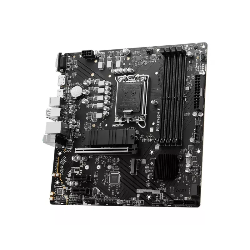 Motherboard MSI PRO B760M-P micro ATX, Intel B760, LGA 1700, 4× DDR5-Steckplätze, 192 GB, SATA III, PCIe 4.0