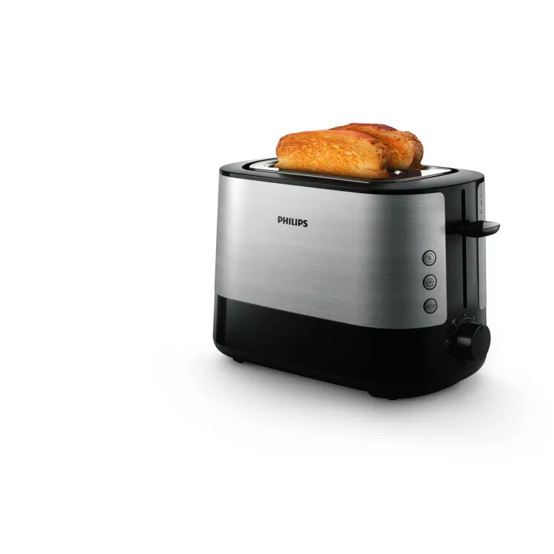Philips Viva Collection HD2635/90 Toaster 7 2 Scheiben Schwarz, Titan