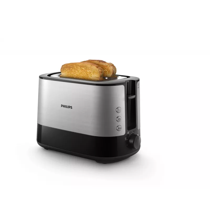 Philips Viva Collection HD2635/90 Toaster 7 2 Scheiben Schwarz, Titan