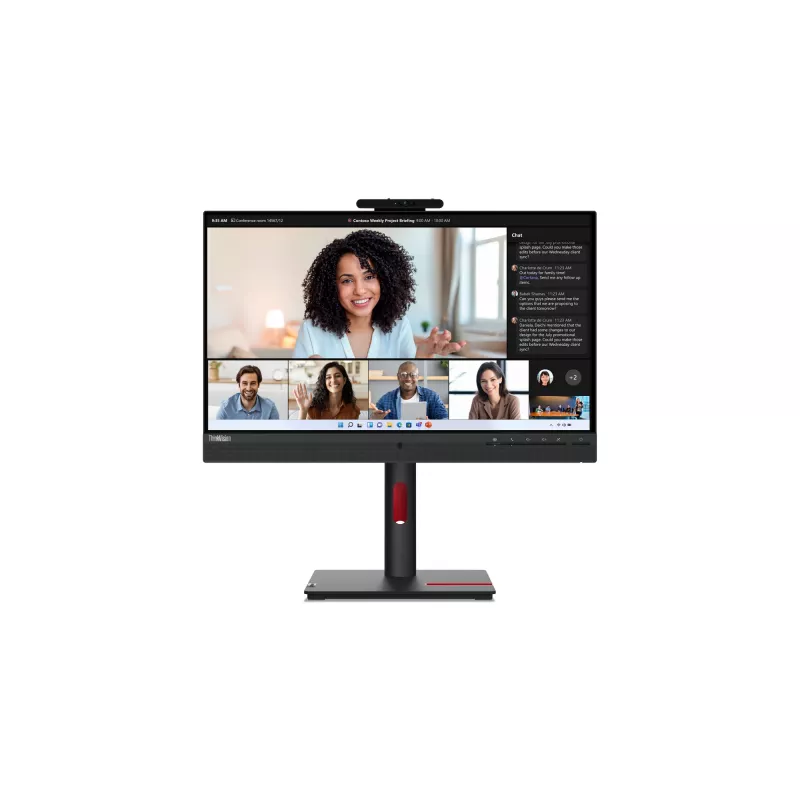 Lenovo ThinkVision T24mv-30 Monitor, 60,5 cm (23,8 Zoll), 1920 x 1080 Pixel, Full HD, LED, 6 ms, Schwarz
