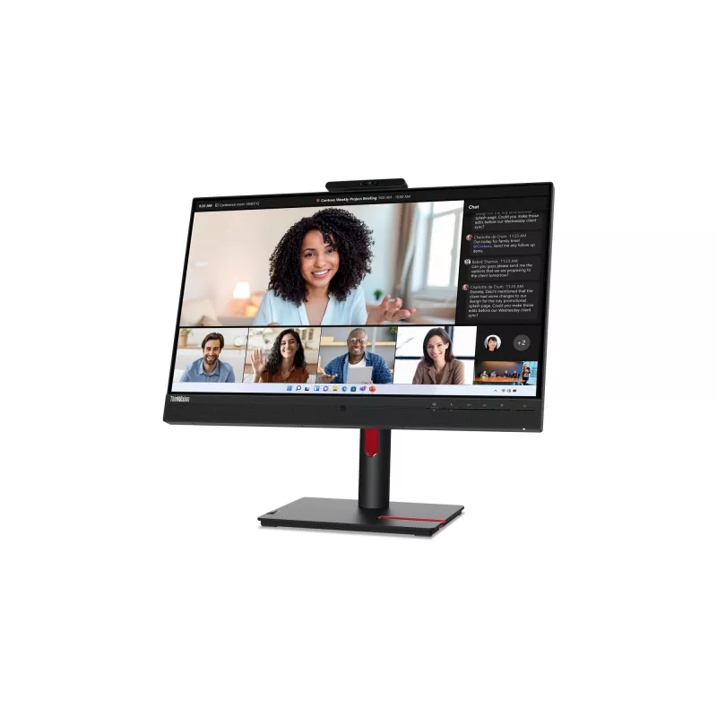 Lenovo ThinkVision T24mv-30 Monitor, 60,5 cm (23,8 Zoll), 1920 x 1080 Pixel, Full HD, LED, 6 ms, Schwarz