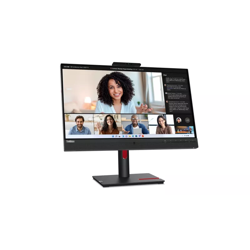Lenovo ThinkVision T24mv-30 Monitor, 60,5 cm (23,8 Zoll), 1920 x 1080 Pixel, Full HD, LED, 6 ms, Schwarz