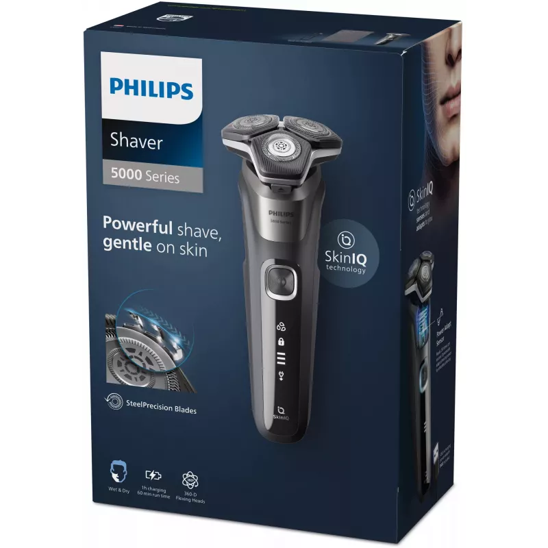 Philips SHAVER Series 5000 S5887/10 Nass- und Trockenrasierer und Soft-Etui