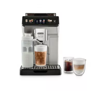 Espressomaschine De’Longhi ECAM450.65.S — vollautomatisch, 1,8 L Wassertank, 300 g Bohnenbehälter, 19 bar, integriertes Mahlwerk, Wi‑Fi, TFT-Display