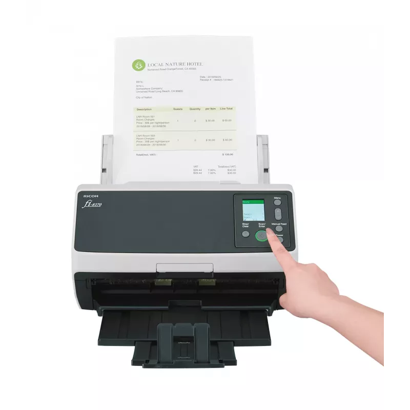 Ricoh fi-8170 ADF + Einzugsscanner 600 x 600 DPI A4 Schwarz, Grau