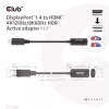 CLUB3D DisplayPort1.4 auf HDMI 4K120Hz/8K60Hz HDR aktiver Adapter M/W