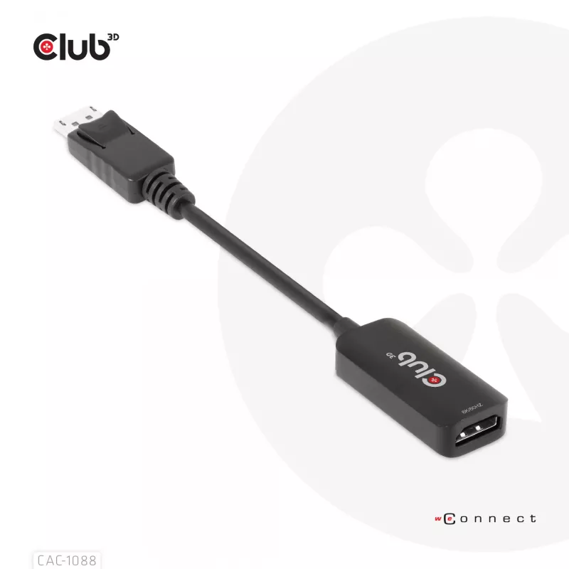 CLUB3D DisplayPort1.4 auf HDMI 4K120Hz/8K60Hz HDR aktiver Adapter M/W