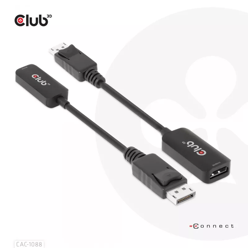 CLUB3D DisplayPort1.4 auf HDMI 4K120Hz/8K60Hz HDR aktiver Adapter M/W