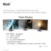 CLUB3D USB Gen1 Type-C Triple Display DP1.4 Alt mode Smart PD3.0 Charging Dock mit 100 Watt Netzteil
